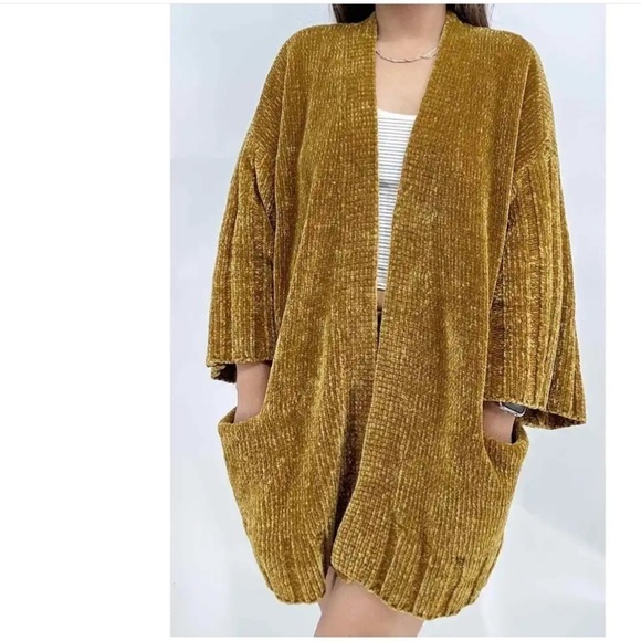 Anthropologie Sweaters - Anthropologie Moth Chenille Chunky Knit Duster Cardigan Sweater